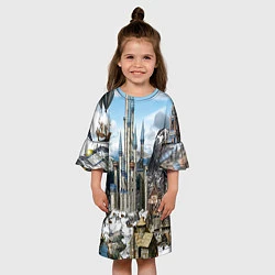 Платье клеш для девочки HEROES, цвет: 3D-принт — фото 2