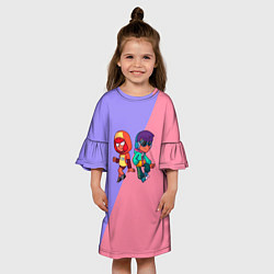 Платье клеш для девочки Leon and Nita, цвет: 3D-принт — фото 2