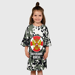 Платье клеш для девочки Внутренние Войска, цвет: 3D-принт — фото 2