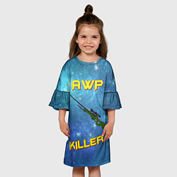 Платье клеш для девочки AWP killer, цвет: 3D-принт — фото 2