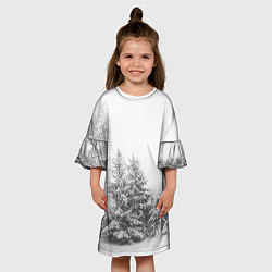 Платье клеш для девочки Winter Storm, цвет: 3D-принт — фото 2