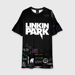 Платье клеш для девочки LINKIN PARK, цвет: 3D-принт