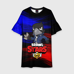 Платье клеш для девочки BRAWL STARS CROW, цвет: 3D-принт