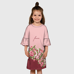 Платье клеш для девочки Flowers, цвет: 3D-принт — фото 2