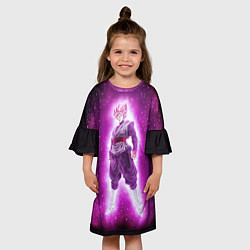 Платье клеш для девочки Супер Сайян Super Saiyan, цвет: 3D-принт — фото 2