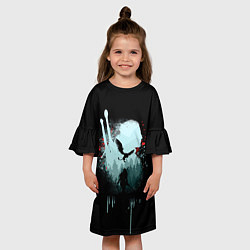 Платье клеш для девочки ВЕДЬМАК, цвет: 3D-принт — фото 2