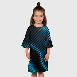 Платье клеш для девочки Плавность,, цвет: 3D-принт — фото 2