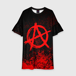 Платье клеш для девочки АНАРХИЯ, цвет: 3D-принт