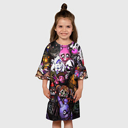 Платье клеш для девочки Five Nights At Freddy's цвета 3D-принт — фото 2