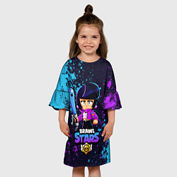 Платье клеш для девочки BRAWL STARS BIBI, цвет: 3D-принт — фото 2