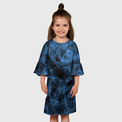 Платье клеш для девочки Дым, цвет: 3D-принт — фото 2