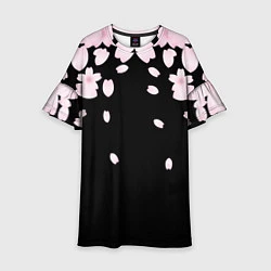 Платье клеш для девочки САКУРА, цвет: 3D-принт