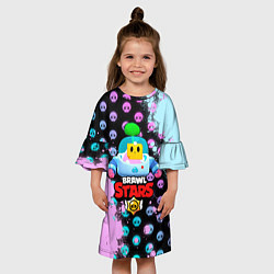 Платье клеш для девочки BRAWL STARS SPROUT 11, цвет: 3D-принт — фото 2