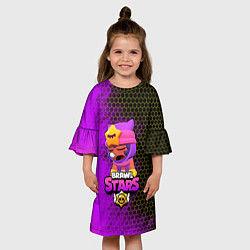 Платье клеш для девочки Brawl Stars Sandy, цвет: 3D-принт — фото 2