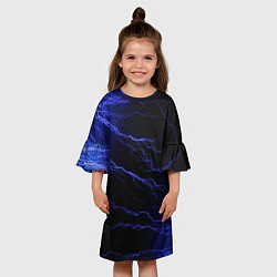 Платье клеш для девочки МОЛНИИ, цвет: 3D-принт — фото 2