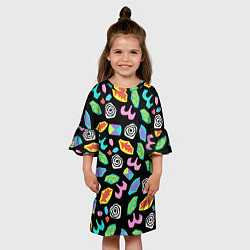Платье клеш для девочки Очень странные дела, цвет: 3D-принт — фото 2