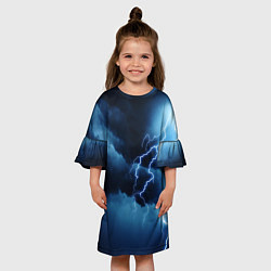 Платье клеш для девочки STORM, цвет: 3D-принт — фото 2
