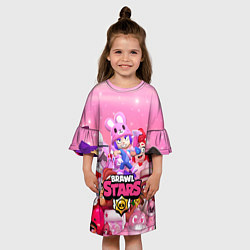 Платье клеш для девочки PENNY и BRAWLERS BRAWL STARS, цвет: 3D-принт — фото 2