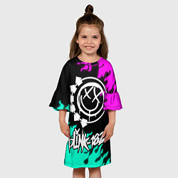 Платье клеш для девочки Blink-182 5, цвет: 3D-принт — фото 2