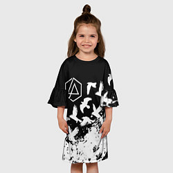 Платье клеш для девочки LINKIN PARK 1, цвет: 3D-принт — фото 2