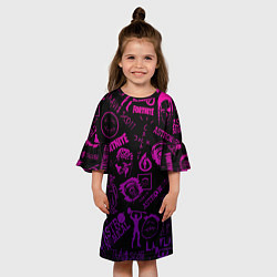 Платье клеш для девочки TRAVIS SCOTT X FORTNITE, цвет: 3D-принт — фото 2