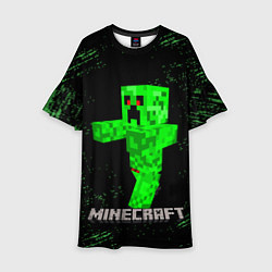 Платье клеш для девочки MINECRAFT CREEPER, цвет: 3D-принт