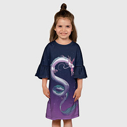 Платье клеш для девочки Унесённые призраками, цвет: 3D-принт — фото 2