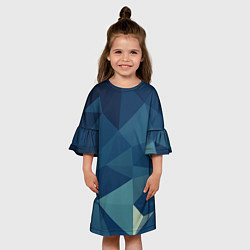 Платье клеш для девочки DARK BLUE, цвет: 3D-принт — фото 2