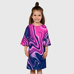 Платье клеш для девочки Abstraction, цвет: 3D-принт — фото 2