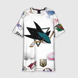 Детское платье San Jose Sharks NHL teams pattern