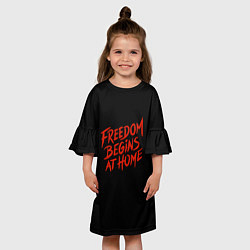 Платье клеш для девочки Freedom, цвет: 3D-принт — фото 2