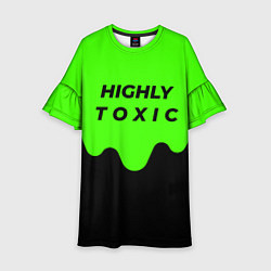 Платье клеш для девочки HIGHLY toxic 0 2, цвет: 3D-принт