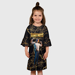 Платье клеш для девочки Meowcles Fortnite 2, цвет: 3D-принт — фото 2