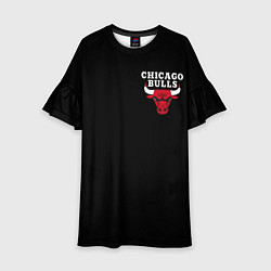 Платье клеш для девочки CHICAGO BULLS, цвет: 3D-принт