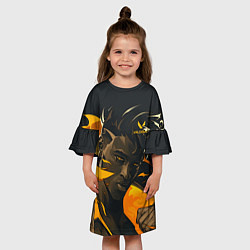 Платье клеш для девочки VALORANT PHOENIX, цвет: 3D-принт — фото 2