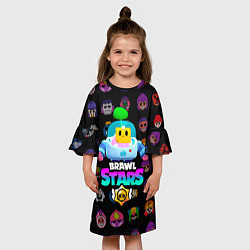 Платье клеш для девочки BRAWL STARS SPROUT 27, цвет: 3D-принт — фото 2