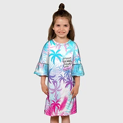 Платье клеш для девочки GTA VICE CITY, цвет: 3D-принт — фото 2
