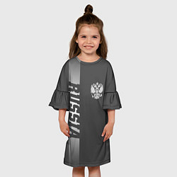 Платье клеш для девочки Russia, цвет: 3D-принт — фото 2