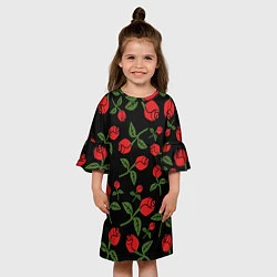 Платье клеш для девочки Roses Art, цвет: 3D-принт — фото 2