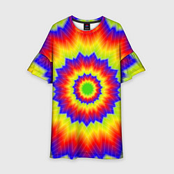 Платье клеш для девочки Tie-Dye, цвет: 3D-принт