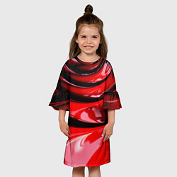 Платье клеш для девочки ТЕКСТУРА, цвет: 3D-принт — фото 2