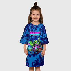 Платье клеш для девочки Brawl STARS, цвет: 3D-принт — фото 2