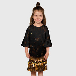 Платье клеш для девочки Золото, цвет: 3D-принт — фото 2