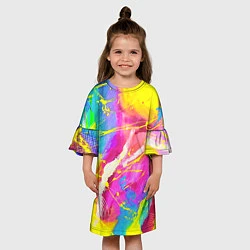 Платье клеш для девочки ТИ-ДАЙ, цвет: 3D-принт — фото 2