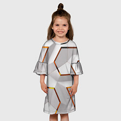 Платье клеш для девочки 3D абстракция Iron, цвет: 3D-принт — фото 2