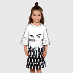 Платье клеш для девочки BILLIE EILISH GLITCH, цвет: 3D-принт — фото 2