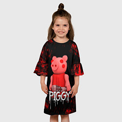 Платье клеш для девочки Roblox Piggy, цвет: 3D-принт — фото 2