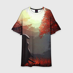 Платье клеш для девочки Самурай, цвет: 3D-принт