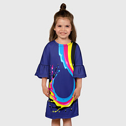 Платье клеш для девочки SMYK, цвет: 3D-принт — фото 2
