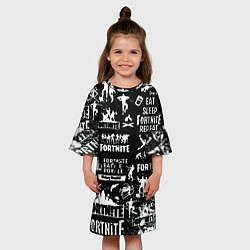 Платье клеш для девочки Fortnite, цвет: 3D-принт — фото 2